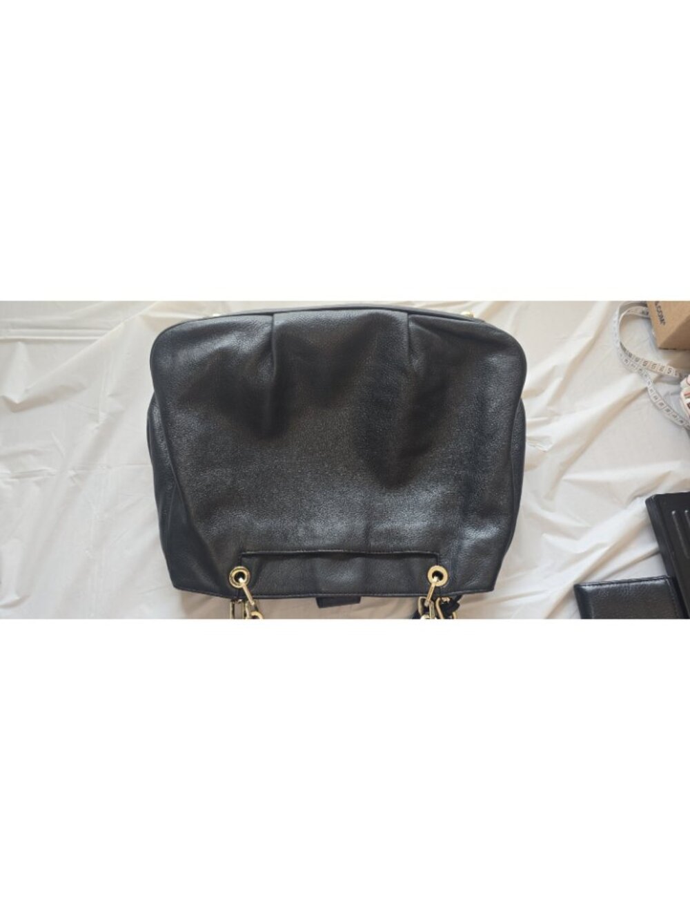 Michael Kors Large Black Pebbled Shoulder Bag MK Logo W/ Wallet - Picture 3 of 16